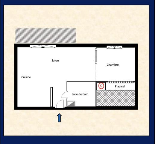 Appartement 2 pièces - 36 m² Exclusivité efficity