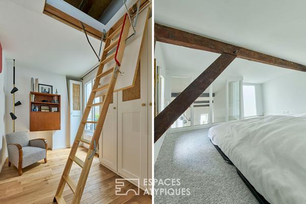 Dernier étage traversant rénové – Quartier Lorette-Martyrs