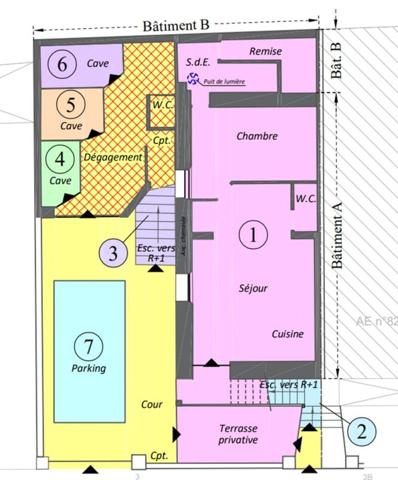 2 Pièces + terrasse + cave