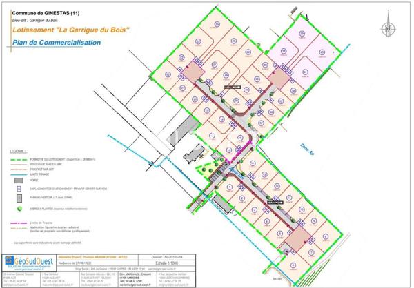 Terrains viabilisés de 526m2 à 779m2-La Garrigue du Bois