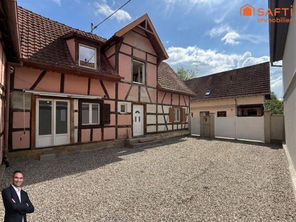 Jolie maison Alsacienne de 4 pièces disposant d'une grande cour et d'une dépendance !