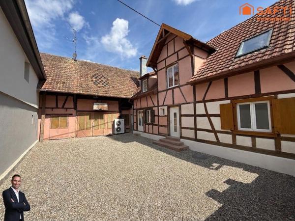 Jolie maison Alsacienne de 4 pièces disposant d'une grande cour et d'une dépendance !