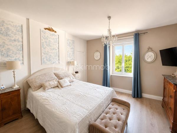 Située à proximité du centre ville de Laval, cette maison a de nombreux atouts pour séduire ses futurs propriétaires. 
Nous commencerons la visite par une entrée lumineuse de 19m2 pouvant  aisément servir en partie de bureau. Elle dessert un palier distribuant au rez-de-chaussée, une première chambre de 10m2 et une suite parentale de 29m2 comprenant une chambre de 19m2 et une salle d'eau de 10m2. Nous poursuivrons avec l'étage  pour découvrir une salle d'eau de 5m2, une troisième chambre de 19m2 au sol et une quatrième chambre de 18m2 au sol. 
Et la pièce de vie me direz-vous ? Petite particularité pour cette maison et cela en fait tout son charme, la pièce de vie est en rez-de-jardin ! 
De l'entrée, il vous faudra descendre pour découvrir le salon-séjour de 28m2 qui donne accès direct à la terrasse et au jardin. 
En enfilade, nous poursuivrons la visite avec la cuisine aménagée et entièrement équipée de 18m2 et la buanderie de 8m2. WC à chaque étage de la maison. 
La parcelle fait plus de 630m2, elle est joliment arborée, entièrement close et sans aucun vis à vis ! Idéal pour profiter de la cuisine d'été et de la piscine hors-sol en toute tranquilité !
Le mode de chauffage de cette maison est un poêle à granulés avec en complément  un chauffage électrique. Un peitt poêle à bois a été installé au rez-de-chaussée pour agrément.
Toutes les menuiseries sont en double vitrage. 
Coté stockage, un garage attenant à la maison. 
Alors, un intérêt pour cette maison ? Appelez-moi !