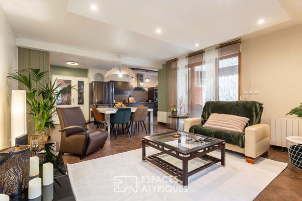 Rez-de-jardin avec 242m2 de jardin