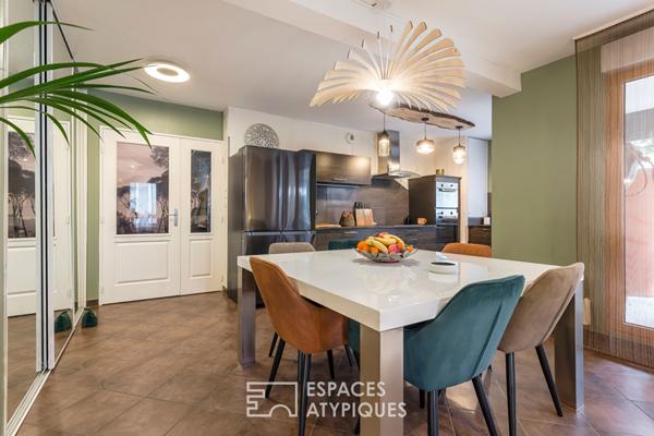 Rez-de-jardin avec 242m2 de jardin