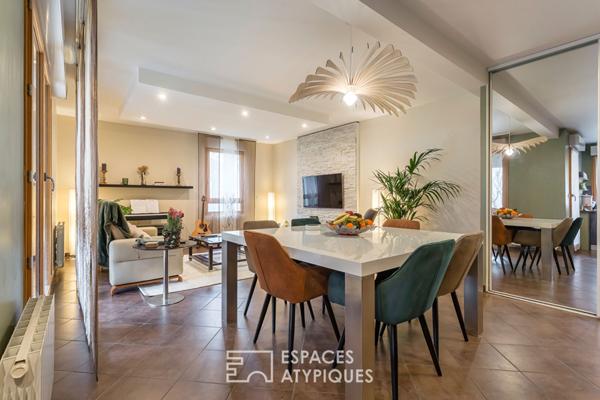 Rez-de-jardin avec 242m2 de jardin