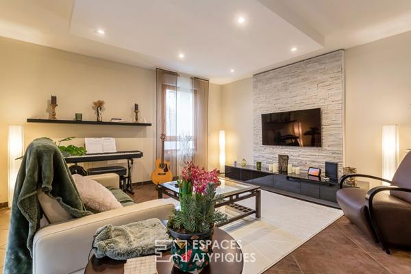 Rez-de-jardin avec 242m2 de jardin