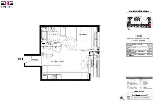 Location Appartement 2 pièces 48.4 m² - Saint-ouen 93400