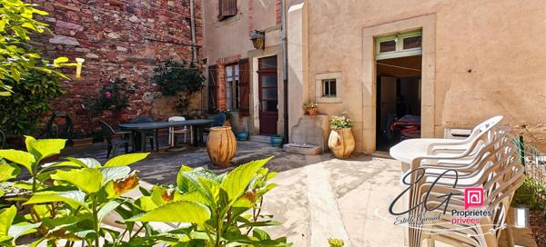 Maison de village de caractère avec cour intime et grand garage  à Caunes-Minervois