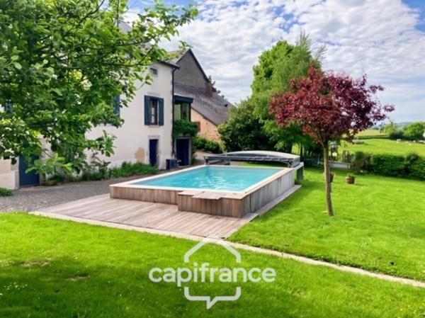 Dpt nièvre (58), MILLAY, Maison à vendre 9 pièces, 207m², 1.71 ha, piscine, dépendances, Morvan