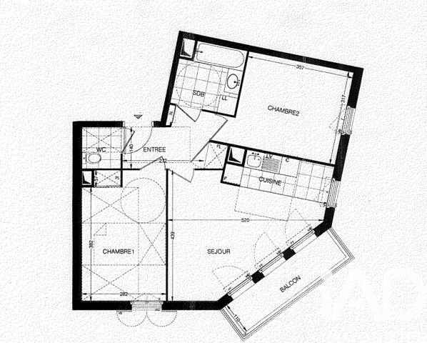 Appartement à vendre 3 pièces 56 m² Achères