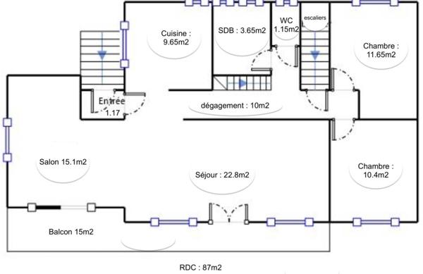 Maison à vendre 7 pièces de 120 m²