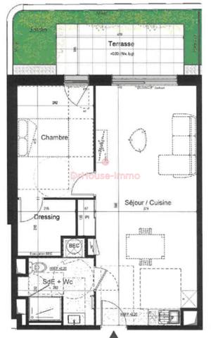 Appartement à vendre 2 pièces de 56 m²