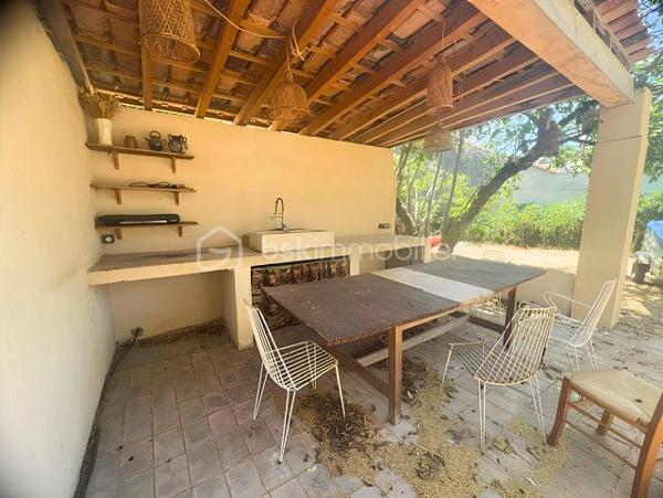 À seulement 2 minutes à pied des plages, découvrez un véritable havre de paix au cœur du très recherché quartier de Mar Vivo.

Cette charmante maison de style provençal d’environ 80 m² habitables, implantée sur un magnifique terrain plat et arboré de 860 m², offre un cadre de vie privilégié où calme, nature et proximité de la mer se rencontrent.

Dès l’entrée, une agréable terrasse vous accueille et invite à profiter pleinement des beaux jours.

Le rez-de-chaussée se compose d’une vaste pièce de vie d’environ 40 m² réunissant salon, cuisine et arrière-cuisine, agrémentée d’un chaleureux poêle à bois. Vous trouverez également un bureau, idéal pour le télétravail ou une chambre d’appoint, ainsi qu’une salle de bains avec WC.

À l’étage, deux belles chambres lumineuses offrent une vue dégagée sur le jardin. Un WC indépendant complète ce niveau. Un accès mène à des combles aménagés d’environ 24 m², offrant un espace supplémentaire idéal pour une salle de jeux ou un espace de rangement.

À l’extérieur, les prestations sont tout aussi séduisantes :

Garage de plus de 20 m²
Cuisine d’été ombragée, parfaite pour recevoir famille et amis
Terrain de pétanque
Terrain piscinable
Résiduel constructible représentant environ 25 % de l’emprise autorisée
Prise dédiée pour la recharge d’un véhicule électrique
Son emplacement est un véritable atout : à quelques minutes à pied des plages, des commerces, des écoles et de toutes les commodités, tout en bénéficiant d’un environnement résidentiel recherché.

Une maison pleine de charme et de potentiel, idéale en résidence principale comme en résidence secondaire.

Une visite suffira à vous convaincre !
Contactez-moi dès aujourd’hui pour découvrir ce bien rare sur le secteur de Mar Vivo.