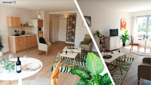 A VENDRE INVESTISSEMENT LMNP RESIDENCE SENIOR: Appartement 2 pièces de 53 m2 + parking et cave situé à Courbevoie