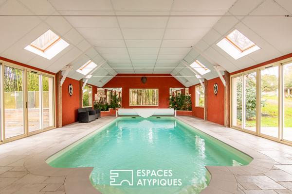 Propriété avec berge privative sur la Mayenne sur plus de 3 hectares