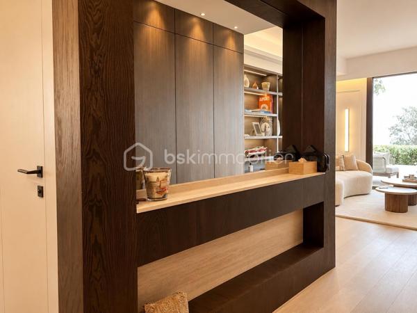 APPARTEMENT 3 PIECES - 72 M² - TERRASSE 49M² - VUE MER - GARAGE - PISCINE - TENNIS - 5 MIN CANNES
(English version Below)
Laurent Morin, spécialiste des propriétés avec vue mer, vous propose ce superbe appartement entièrement rénové par un architecte, situé au sein d’une résidence recherchée à Vallauris – Golfe-Juan.
D’une superficie de 72 m², l’appartement vendu meublé bénéficie d’une rénovation particulièrement soignée, réalisée avec des matériaux de grande qualité et une attention portée à chaque détail. Il se compose comme suit:
- Un hall d'entrée
- Un vaste séjour de 37m² avec cuisine qui ouvre sur la terrasse vue mer
- 2 chambres (12.6 et 9.3m²)
- Une salle de douche
- Un WC indépendant
- Une grande terrasse d'environ 50m² avec vue mer et Cap d'Antibes
- Un Garage de 21.5m² avec espace cave 

La résidence propose un cadre de vie privilégié avec un jardin parfaitement entretenu, une piscine et un terrain de tennis
Idéalement situé, l’appartement se trouve à seulement 5 minutes du centre de Cannes et de Golfe Juan tout en bénéficiant d’un environnement résidentiel et sécurisé.

Informations complémentaires
* Vendu meublé
* Charges de copropriété : 5200€ / an (433€ /mois)
* Taxe foncière : non connue à ce jour
* DPE : en cours

Contactez-moi 24h/24 et 7j/7 pour obtenir davantage d’informations ou organiser une visite privée.
--------------------------------------------
 3-BEDROOM APARTMENT – 72 SQM – 49 SQM TERRACE – SEA VIEW – GARAGE – SWIMMING POOL – TENNIS COURT – 5 MIN FROM CANNES
Laurent Morin, a specialist in sea-view properties, presents this elegant apartment, completely renovated by an architect, located in a sought-after residence in Vallauris.
Offering  72 sqm of living space, the apartment fully furnished has undergone a particularly high-quality renovation, using premium materials and with meticulous attention to detail.
It comprises:
* An entrance hall
* A spacious living room with an open-plan kitchen, opening onto the sea-view terrace
* 2 bedrooms
* A shower room
* A separate WC
* A large terrace of approximately 49 sqm, offering stunning views of the sea and Cap d’Antibes
* A garage with additional cellar/storage space

The residence offers a privileged lifestyle, featuring beautifully maintained landscaped gardens, a swimming pool and a tennis court.

Ideally located, the apartment is just 5 minutes from the centre of Cannes and Golfe-Juan, while enjoying a peaceful, secure and highly desirable residential setting.
 Additional Information :
* Fully furnished
*Co-ownership charges: 5200€ / year
*Property tax: Not yet known
*Energy Performance Certificate (DPE): In progress

Please contact me 24/7 for further information or to arrange a private viewing.