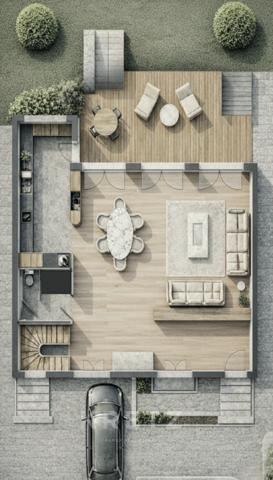 Maison de 305 m2 à construire sur terrain de 452 m2