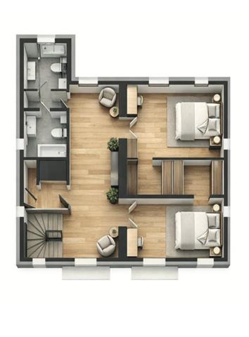 Maison de 305 m2 à construire sur terrain de 452 m2
