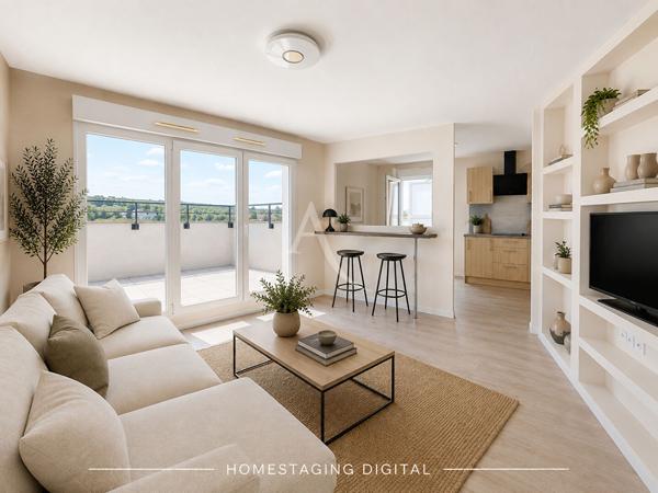 LIVRY-GARGAN, PENTHOUSE AU DERNIER ÉTAGE AVEC TERRASSE, DOUBLE STATIONNEMENT EN SOUS-SOL ET DPE C
