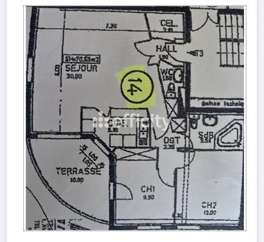 Appartement 3 pièces - 70 m² Exclusivité efficity