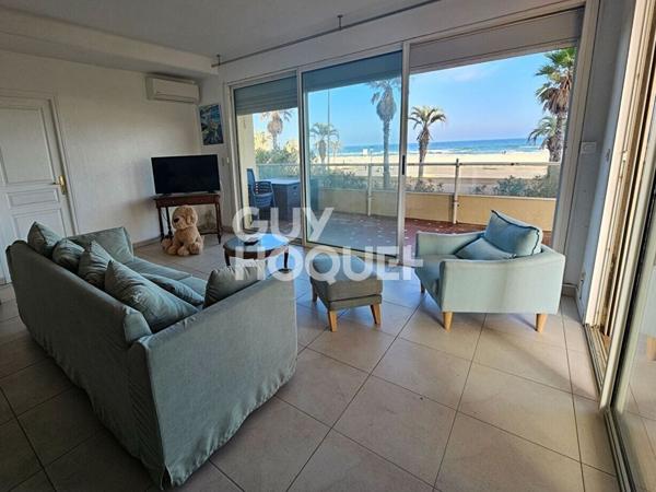 CANET PLAGE - CÔTÉ SUD - VENTE APPARTEMENT PRIVÉ FACE MER - TERRASSE PANORAMIQUE dans Villa année 1970