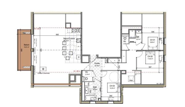 Appartement 4 pièces de 111 m² à Montriond (74110)