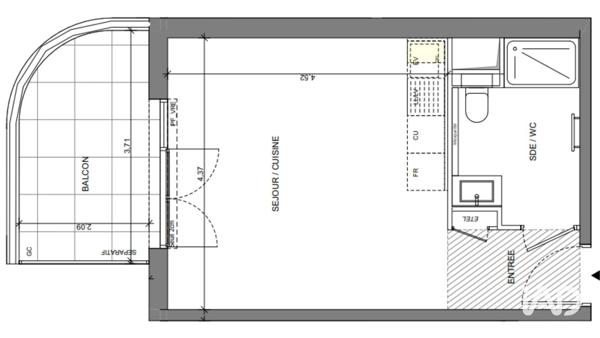Appartement à vendre 1 pièce 28 m² Saint-Laurent-du-Var