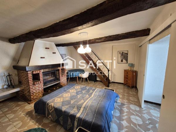 Maison de village avec jardin, piscine et appartement indépendant.