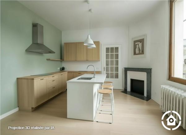 Maison semi plain-pied à RENOVER - 3 chambres - Jardins clos - Garage