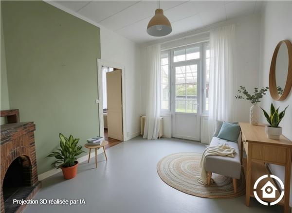 Maison semi plain-pied à RENOVER - 3 chambres - Jardins clos - Garage