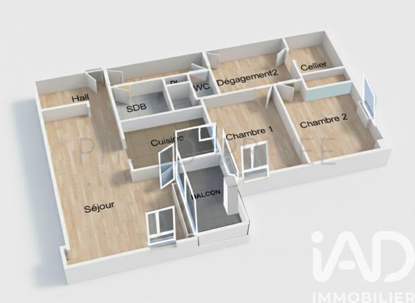 Appartement à vendre 3 pièces 76,44 m² Villeneuve-d'Ascq