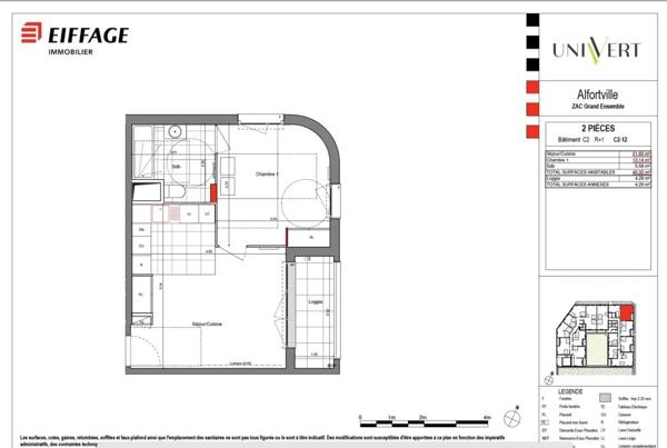 Location Appartement 2 pièces 40.5 m² - Alfortville 94140