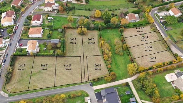 Terrain à bâtir – Lot 9 « Les Jardins Tillaud » – Saintes Rive Droite