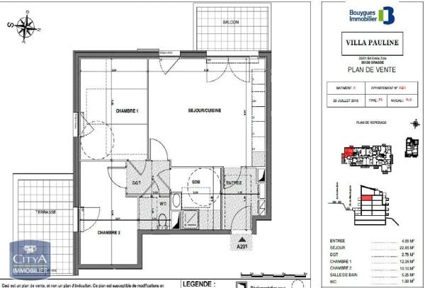 Appartement à louer 3 pièces 59.2m²