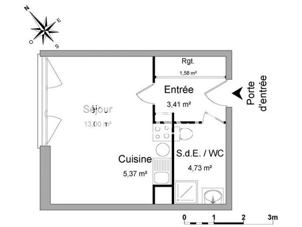 Location Studio 28.09 m² - ((NEXITY)) Capinghem 59160