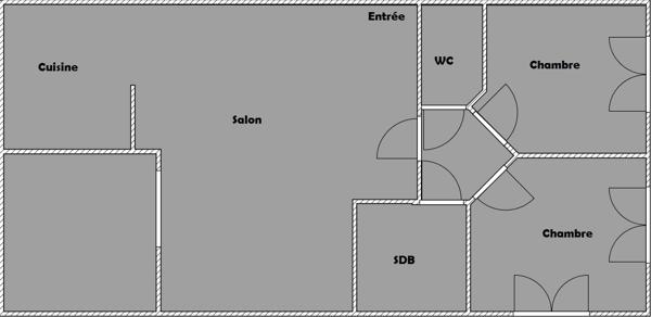 Appartement 3 pièces - 71 m²