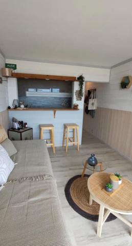 NARBONNE PLAGE, FACE A LA MER, SUPERBE STUDIO AVEC VUE IMPRENABLE