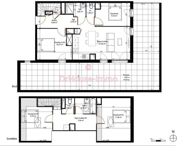 Appartement à vendre 5 pièces de 91 m²