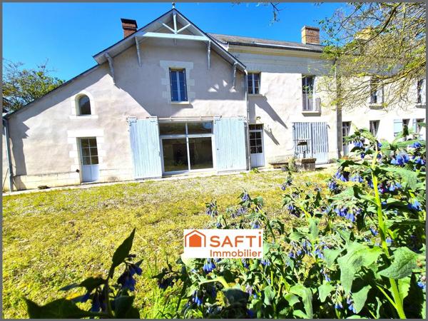 MAISON MAITRE 200m², 5ch, rivière (Creuse), jardin
