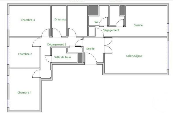 Appartement F5 à vendre  4 pièces - 81,59 m 2   PARIS  - 75015