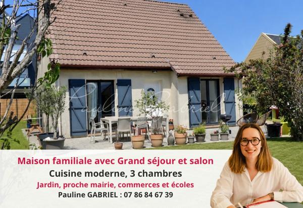 Maison familiale moderne, 3 chambres avec jardin sur Gainneville