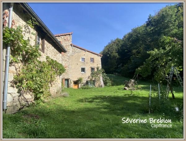 🏡 Maison en pierre de 166 m² avec ancien moulin et terrain de 1,8 hectare à Saint-Rémy-sur-Durolle
