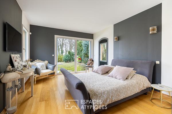 Maison de plain pied avec piscine