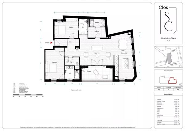 Vente Appartement 3 pièces 111 m2 à Albi