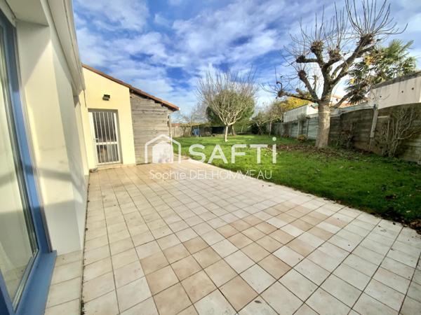Maison plain pied 3 chambres, garage et jardin clos