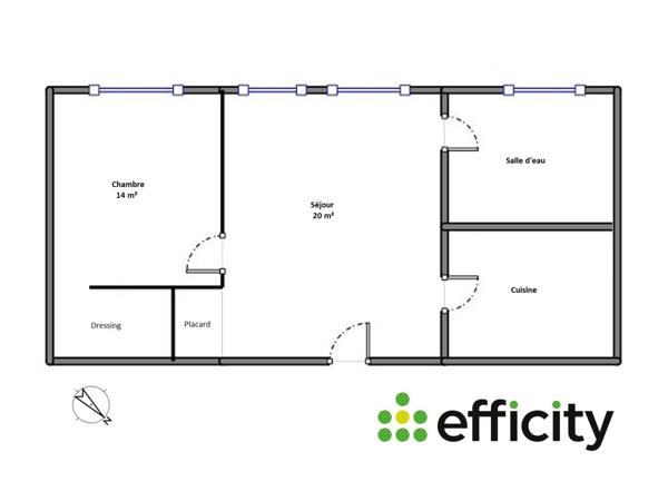 Appartement 2 pièces - 44 m²