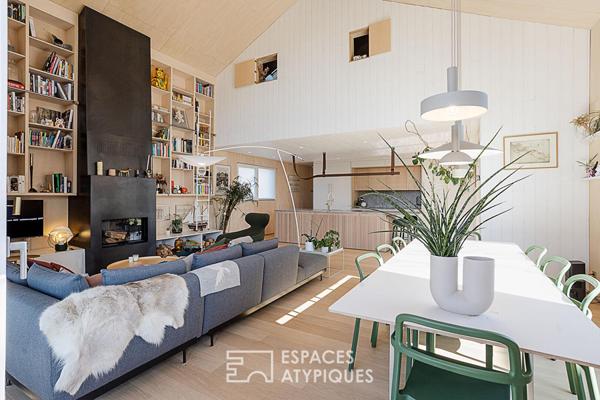 Maison d’architecte éco-conçue avec dépendances proche des rives du Léman