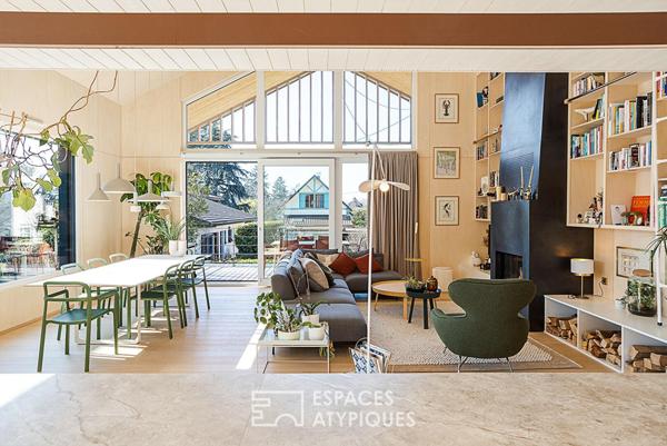 Maison d’architecte éco-conçue avec dépendances proche des rives du Léman