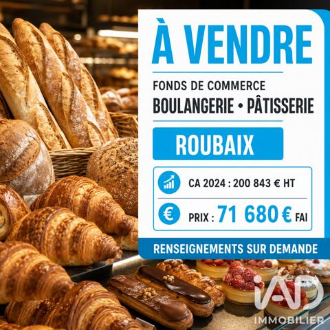 Boulangerie à vendre 200 m² Roubaix